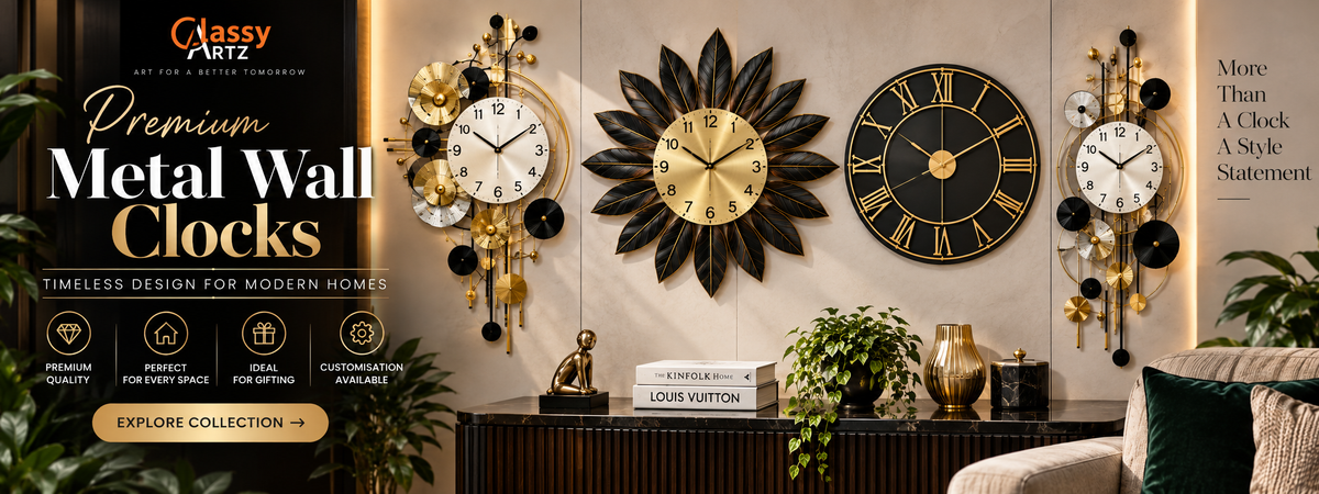 Metal Wall Clocks for Modern Home & Office Walls