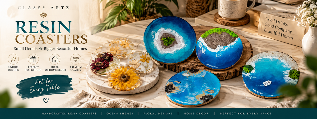 Resin Coasters for Everyday Tables & Gifting
