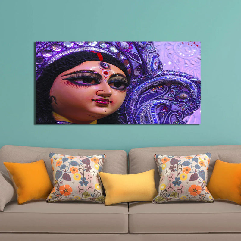 Divine Goddess Durga Canvas Wall Painting