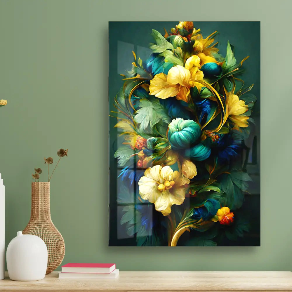 Baroque Style Floral Acrylic Wall Art
