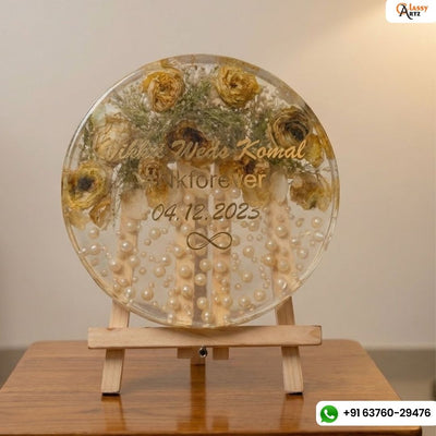 10 inch round deep casting resin vermala preservation 2 inch thickness frame