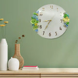 Classy Eye-Catching Floral White Wall Clock (12-Inches)