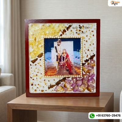 12 inch beautiful square preservation frame with LED Light connection with stand