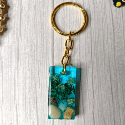 Handmade Ocean-Themed Resin Keychain