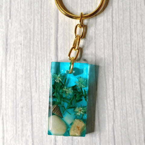 Handmade Ocean-Themed Resin Keychain