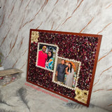 Anniversary Flower Preservation with Dual Couple Photos | Anniversary Gift for Wife |  12-inch Photo Frame | Memories Keepsake for Home Decor