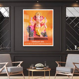 Om Lambodaraaya Namah Ganesh Mantra Wall Art