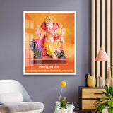 Om Lambodaraaya Namah Ganesh Mantra Wall Art