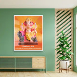 Om Lambodaraaya Namah Ganesh Mantra Wall Art