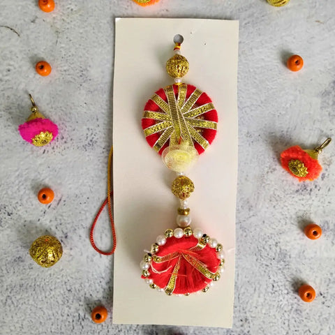 Red & Gold Lumba Bhabhi Rakhi