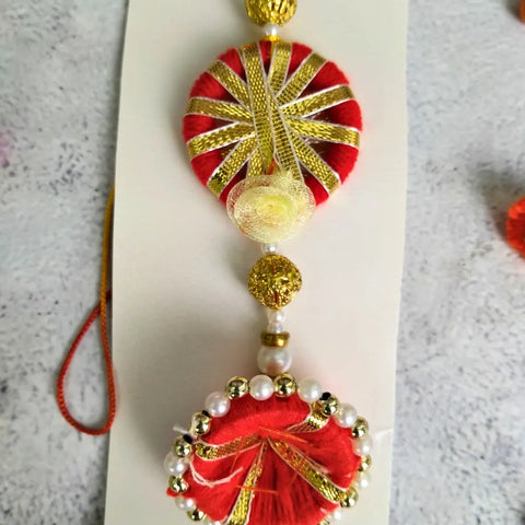 Red & Gold Lumba Bhabhi Rakhi