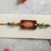 Red Resin Couple Rakhi For Bhaiya Bhabhi