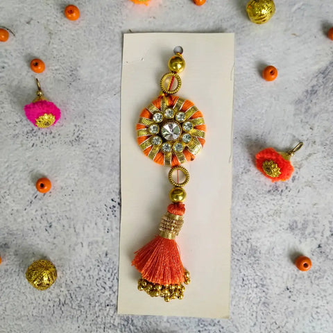 Diamond Couple Rakhi For Bhaiya Bhabhi (Set Of Two)