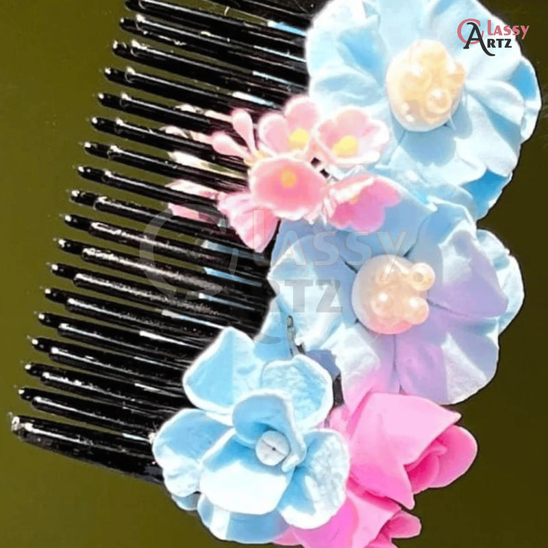 Buy Set Of 3 Flower Women Hair Comb Clip