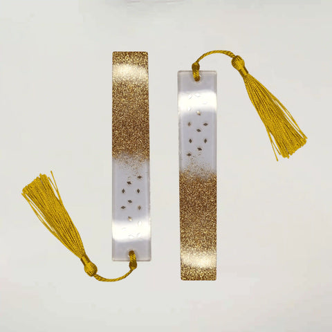 Combo Of 2 Shimmery Golden Green glitter Bookmarks