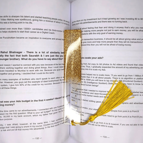 Combo Of 2 Shimmery Golden Green glitter Bookmarks