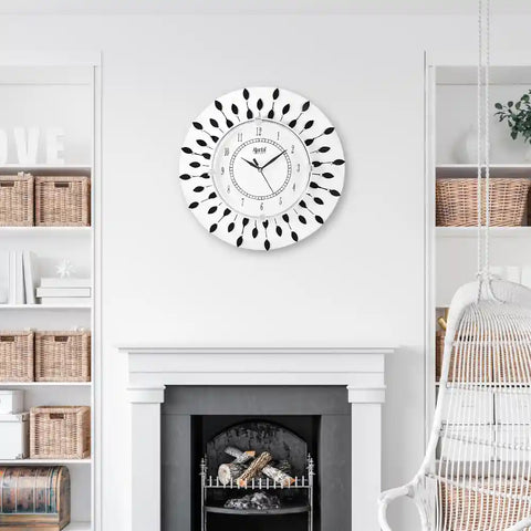 Diamond Silver Round Shape Designer Wall Clock