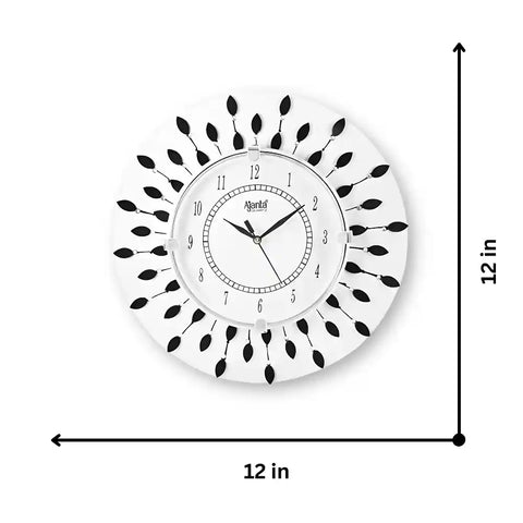 Diamond Silver Round Shape Designer Wall Clock