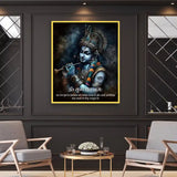 Om Krishnaaya Namah Krishna Mantra Acrylic Wall Art