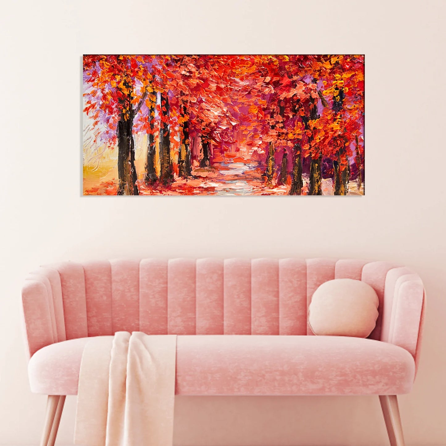 Colorful Autumn Trees Canvas Wall Painting