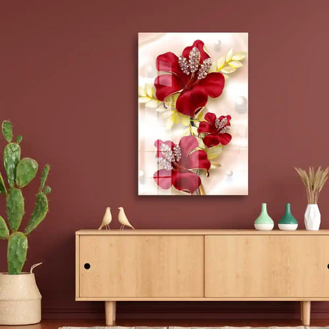 3d Orchid Flower Jewelry Acrylic Wall Art Sale