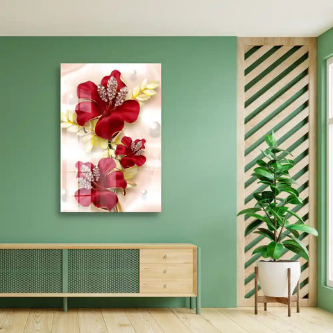 3d Orchid Flower Jewelry Acrylic Wall Online