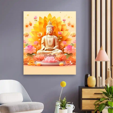Sabbe Satta Sukhino Bhavantu Buddha Mantra Wall Art