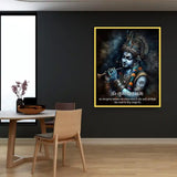 Om Krishnaaya Namah Krishna Mantra Acrylic Wall Art