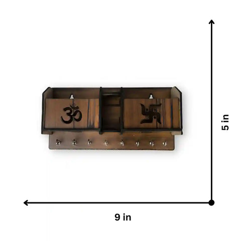 Om Swastik Key Holder with Storage Box Mobile Holder & Pen Holder