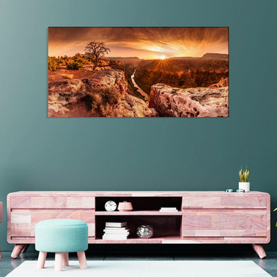 Grand Canyon River at Sunset Canvas Print, 48x24