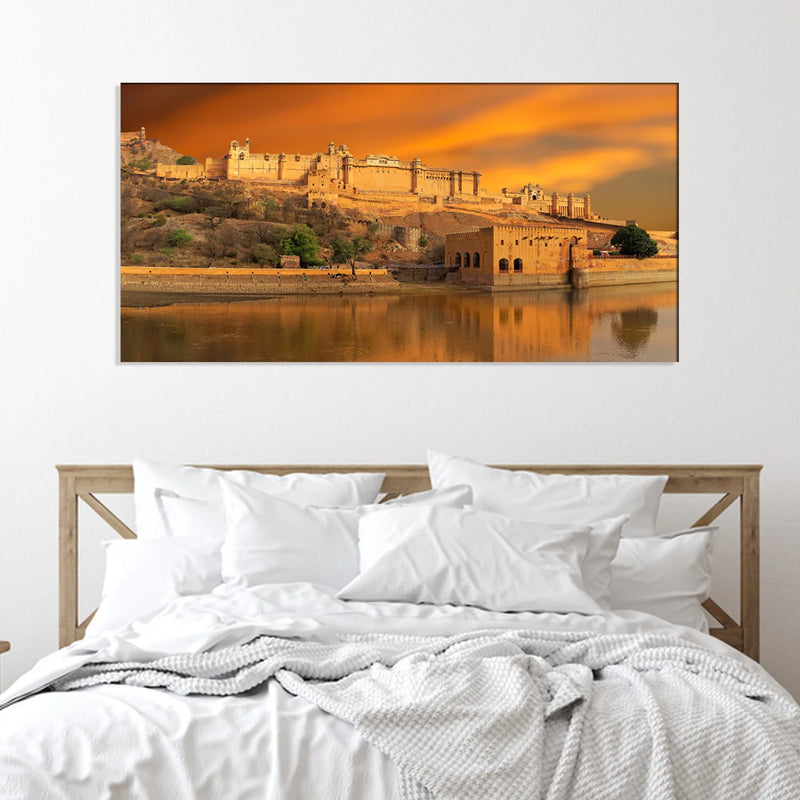 Amer With Sunset Canvas Print Wall Painting