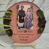 8 inch round with stand 3d flower