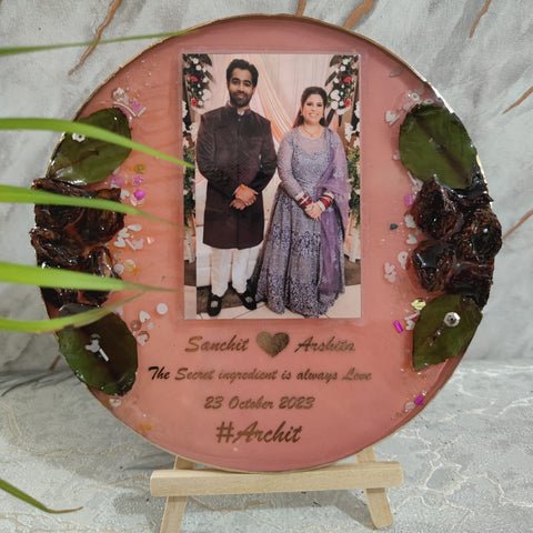8 inch round with stand 3d flower