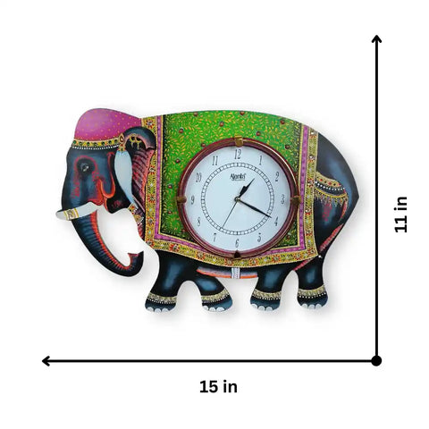 Analog Elephant Design Decorative Wall Clock