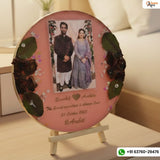 8 inch round with stand 3d flower