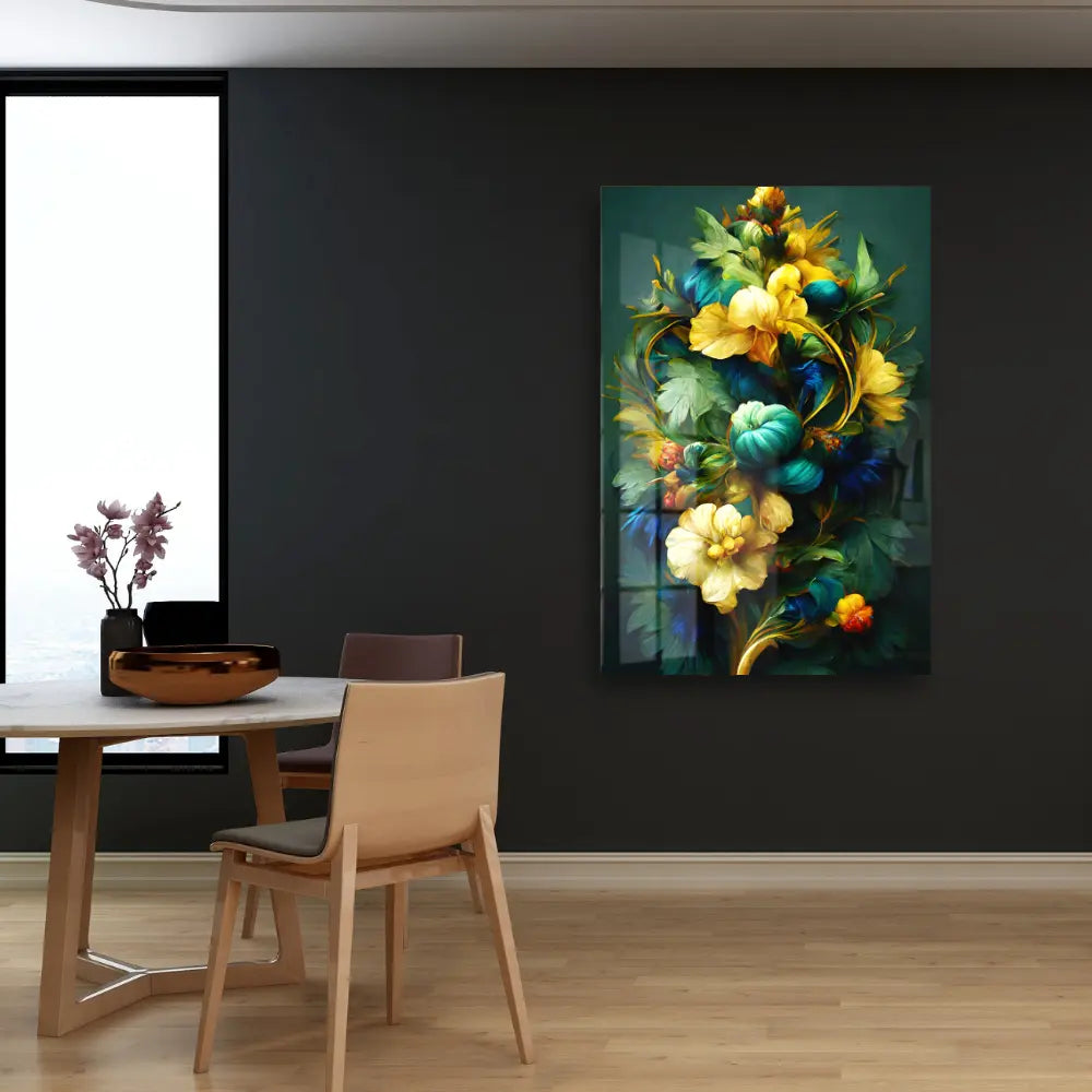 Baroque Style Floral Acrylic Wall Art