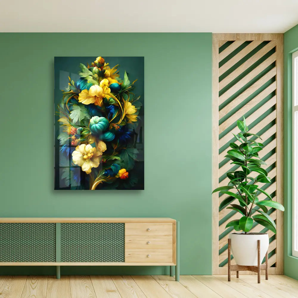 Baroque Style Floral Acrylic Wall Art