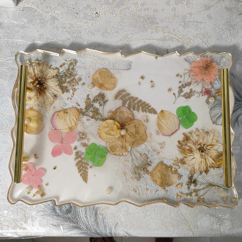 Preserve Wedding Varmala in Resin Tray (12x9 Inch)
