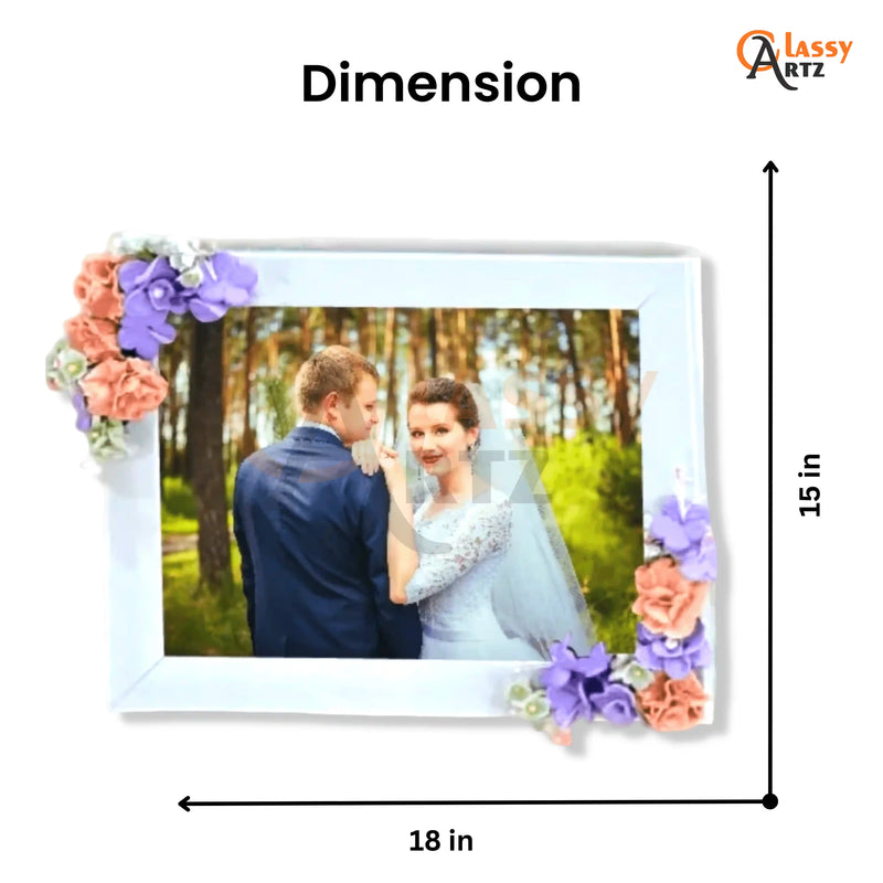affordable couple floral custom resin frames