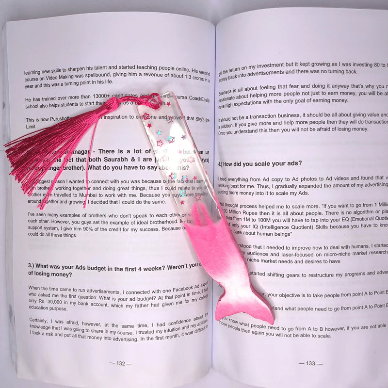 Affordable Sparkling Pink Glitter resin bookmarks