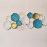 Decorative Metal Circle Wall Art (48×24 Inches)