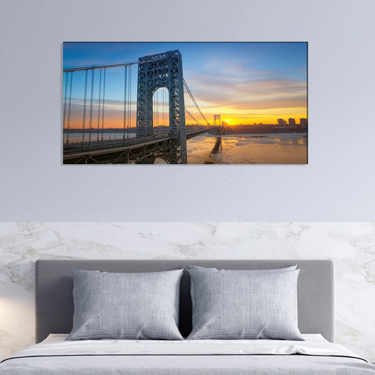 George Washington Bridge Canvas Print Wall Painting