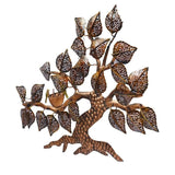 Bird Nest Tree Metal Wall Art with LED Lights (39×24 Inches)