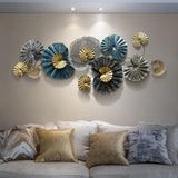 Handcrafted Metal Lotus Leaf Wall Art  (48×24 Inches)