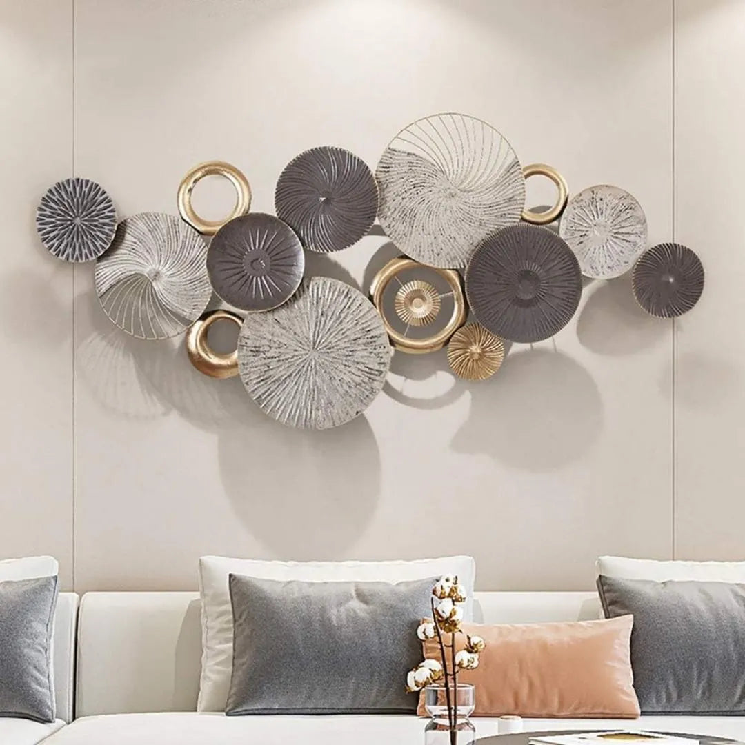 Designer 3D Stereo Wrought Plate Metal Wall Art (48×24 inches)