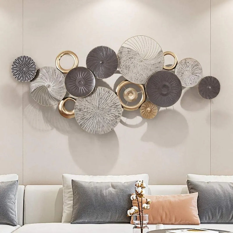 Designer 3D Stereo Wrought Plate Metal Wall Art (48×24 inches)