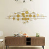 Golden Geometric Metal Wall Art (48×24 Inches)