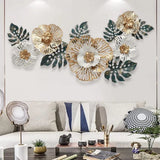 Luxury Floral Metal Wall Art (48×24 inches)