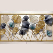 Multicolour Metal Leaf & Flower Double Frame Wall Art (48×24)