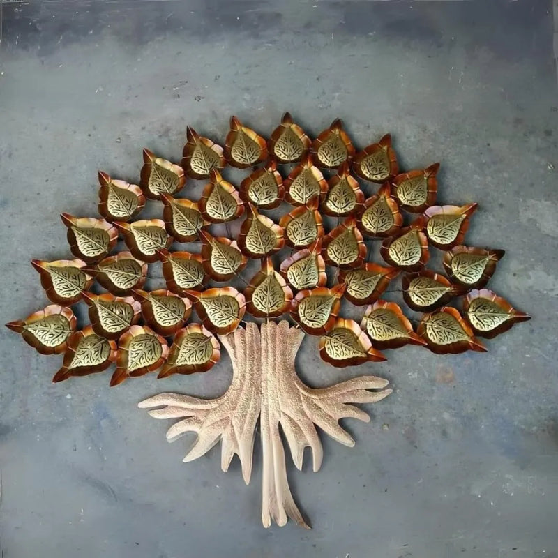 Broad Big Tree Metal Wall Art with LED Lights (57×36 Inches)